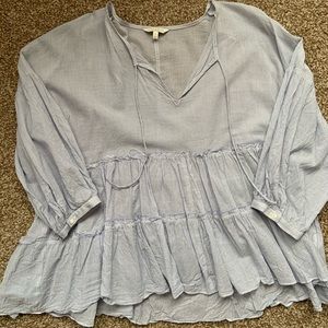 Lucky Brand- stripes babydoll top 🤍